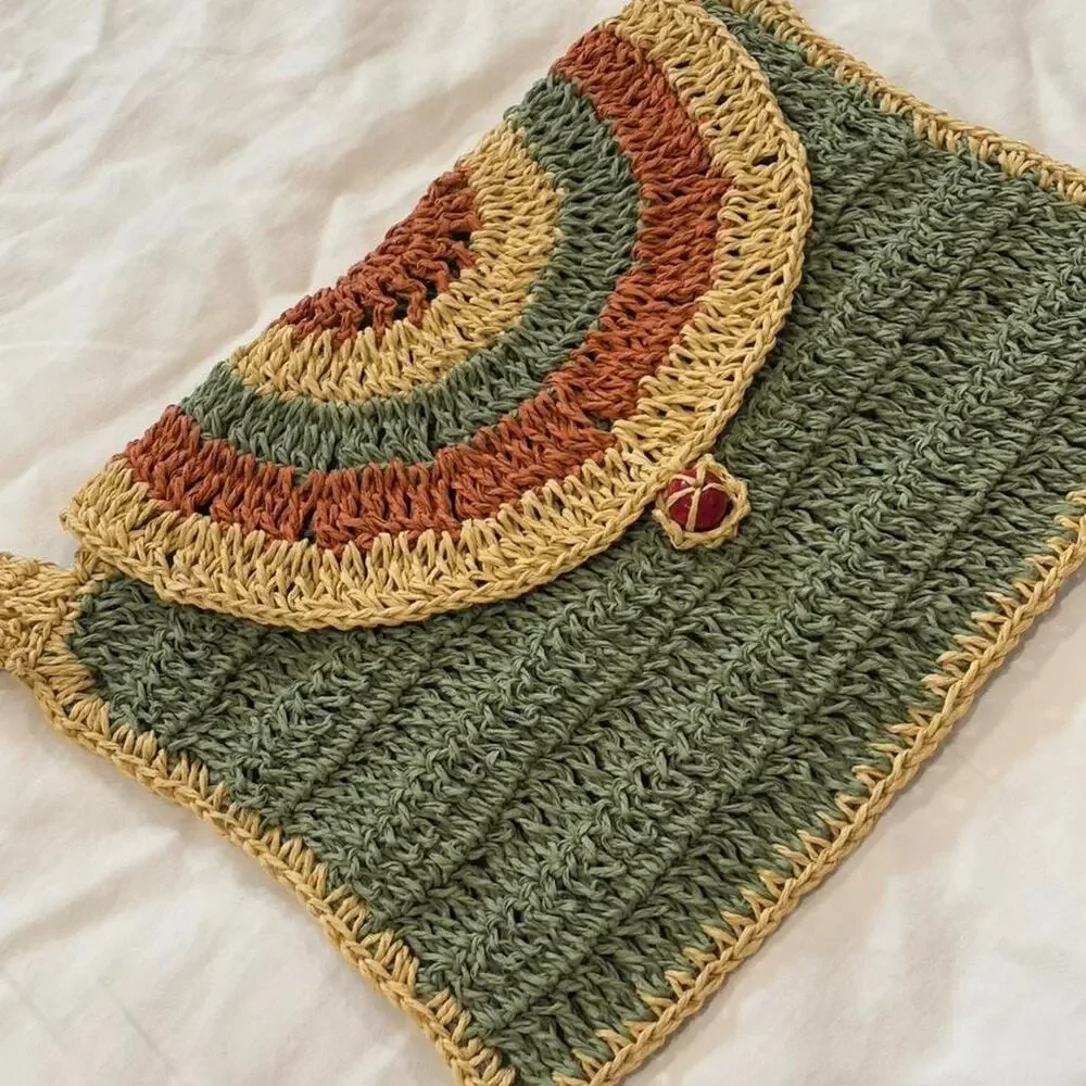 Multicoloured Crochet Handmade Handbag - Picture 2 of 7